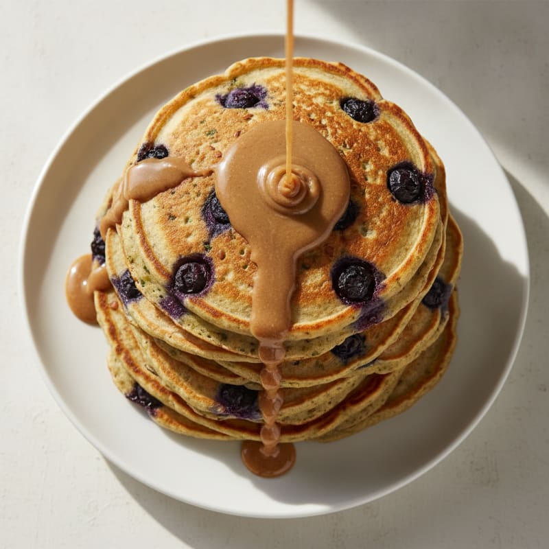 Fluffy Vegan Blueberry Pancakes