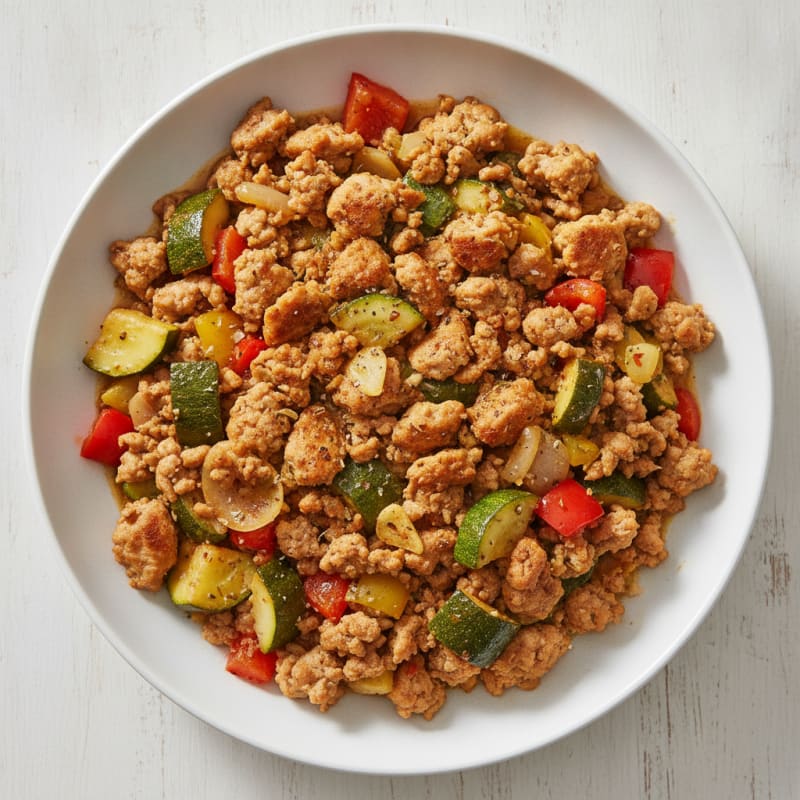 Savory Ground Turkey and Vegetable Skillet