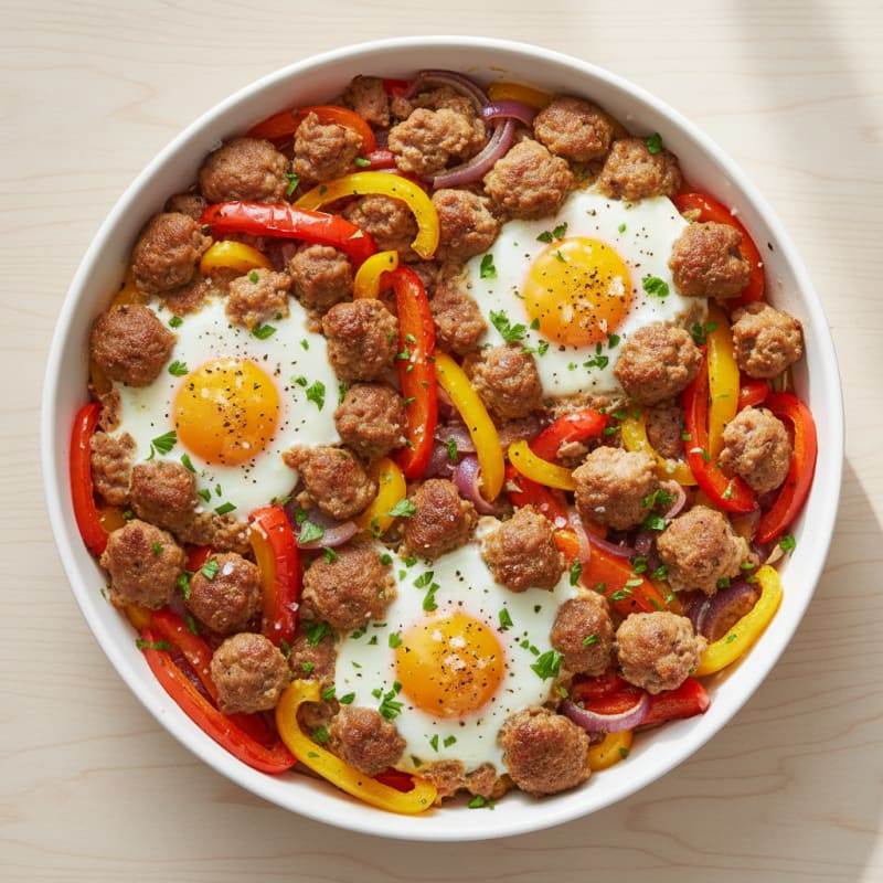Sheet Pan Sausage and Egg Bake