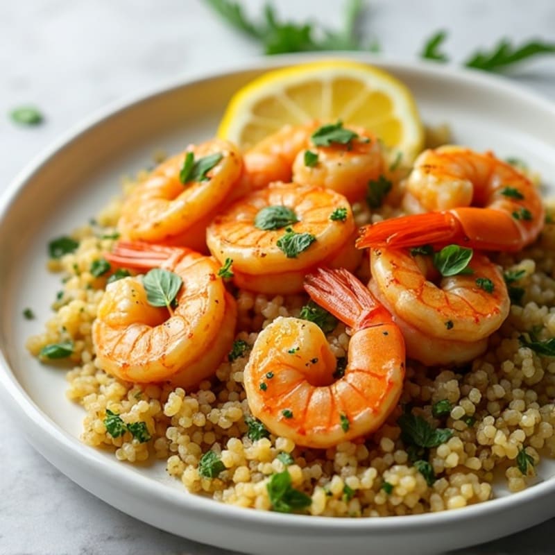 Juicy Pan-Seared Lemon Garlic Shrimp with Fresh Herbs