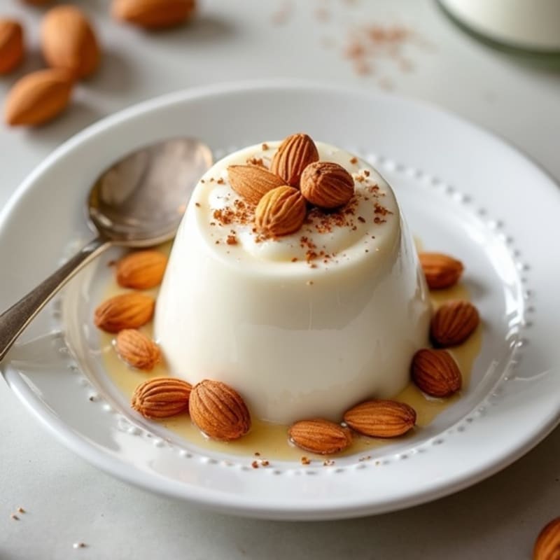 Silky Cottage Cheese Protein Pudding with Almonds