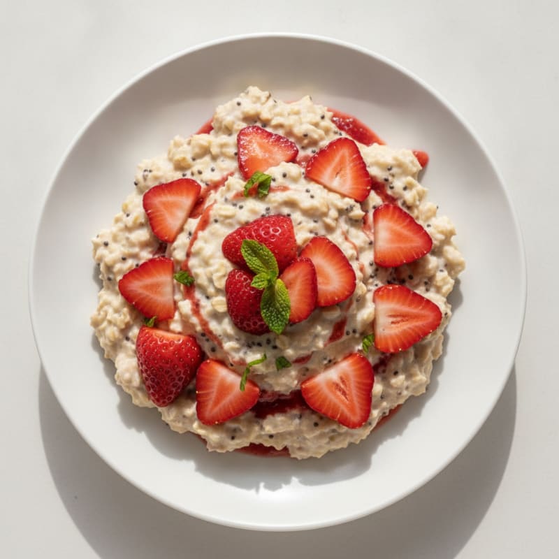 Strawberry Shortcake Overnight Oats