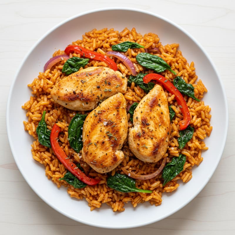Jollof Rice with Chicken and Vegetables