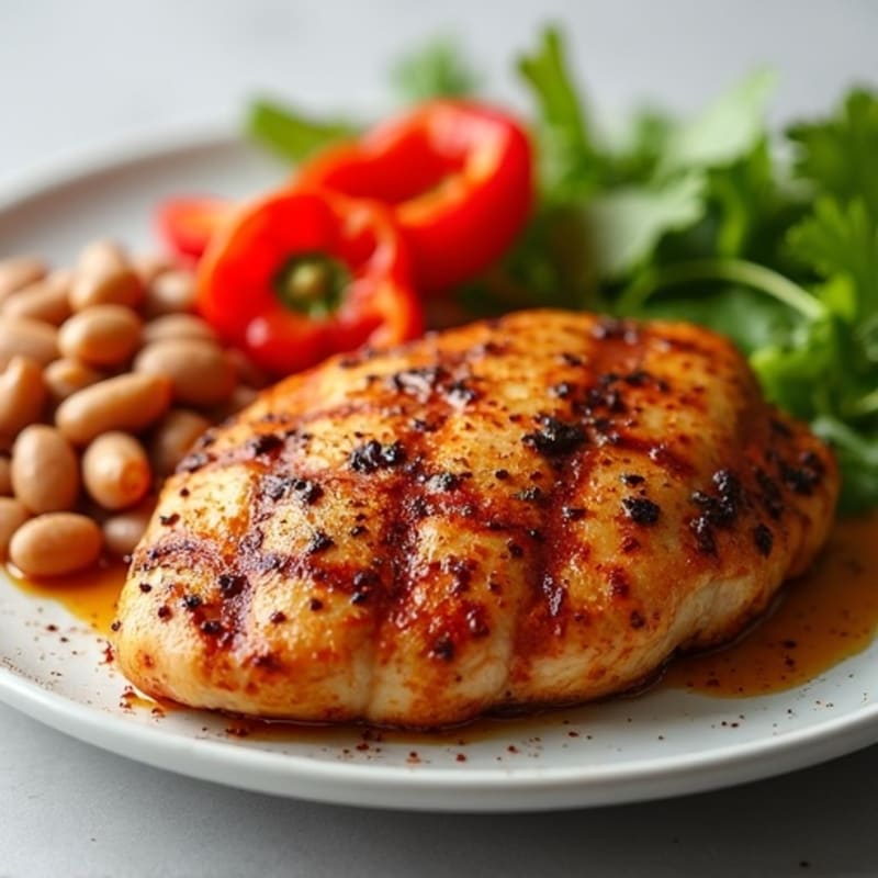 Smoky Southwest Chicken with Seasoned Pinto Beans