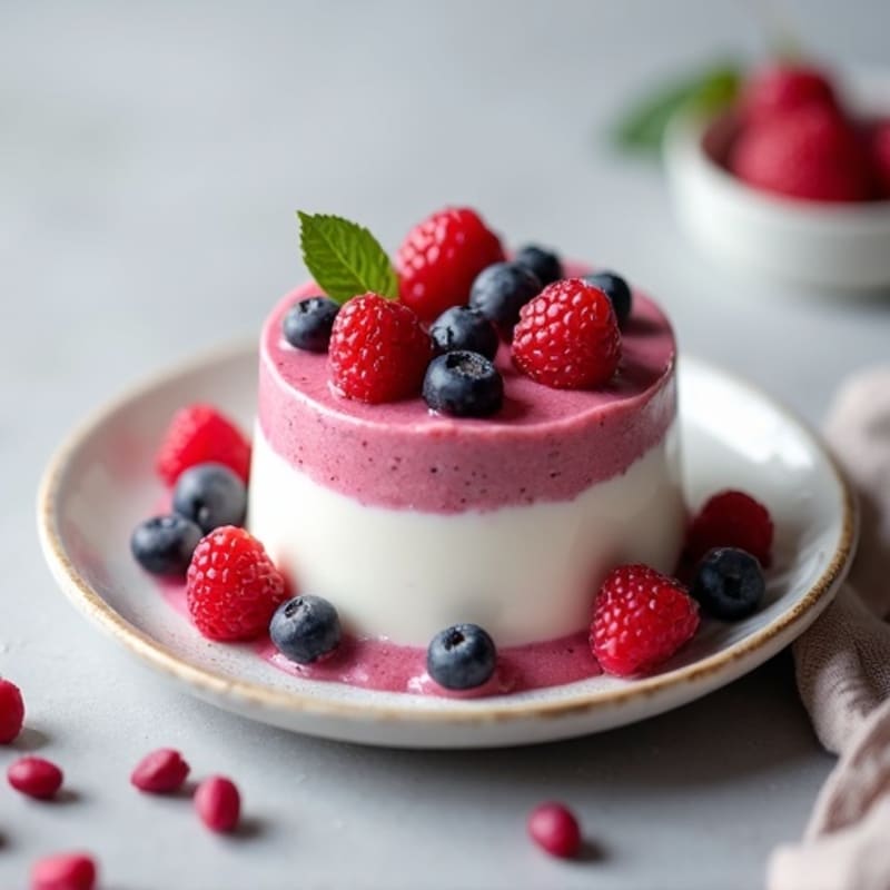 Silky Greek Yogurt Protein Pudding with Berries