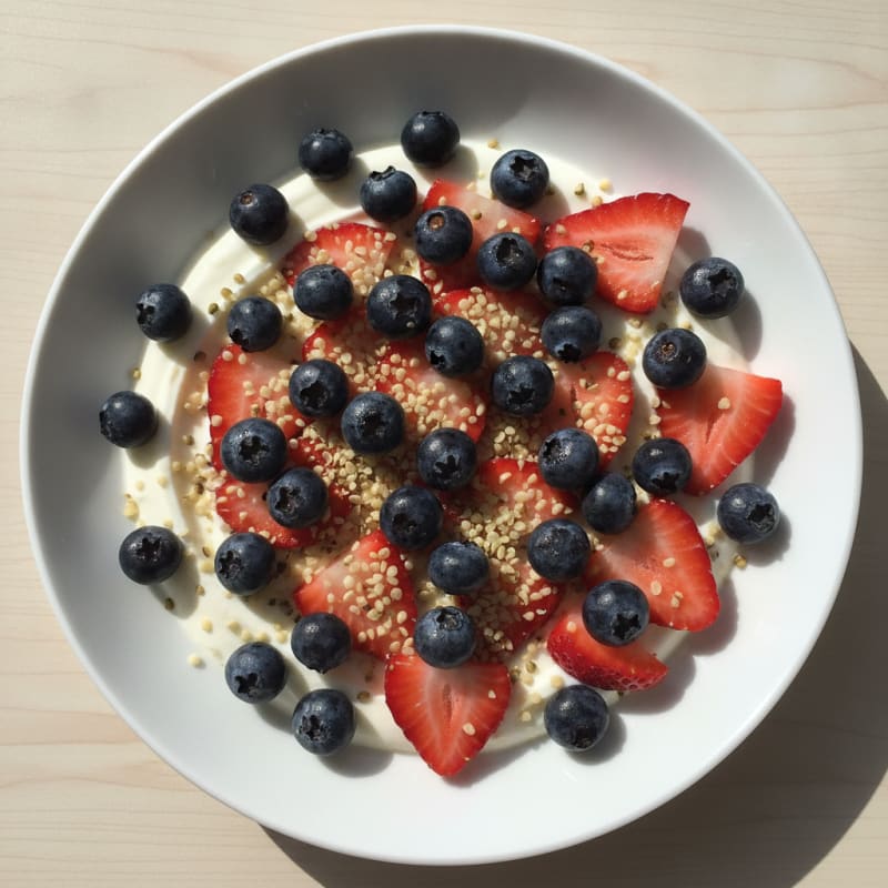 Blueberry Strawberry Protein Yogurt Bowl