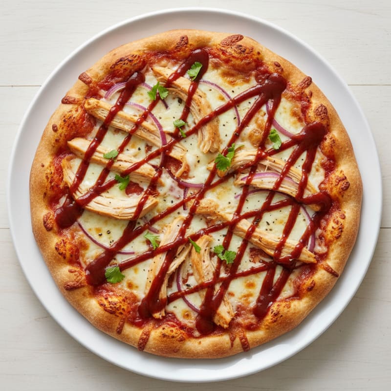 Crispy BBQ Chicken and Caramelized Onion Pizza
