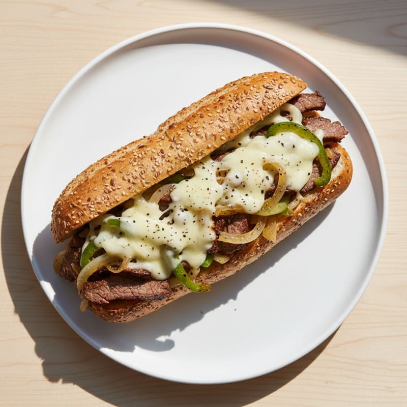 Philly Cheesesteak with Caramelized Onions