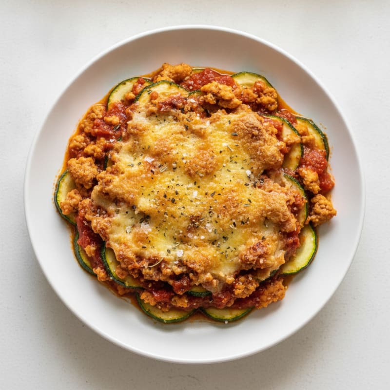 Baked Zucchini Parmesan with Marinara