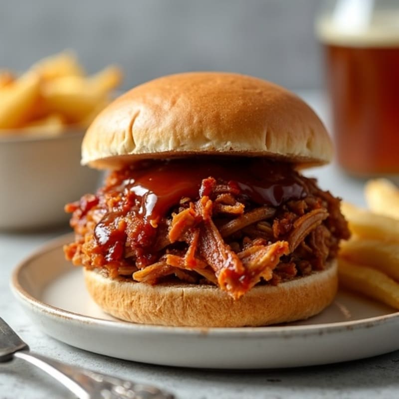 Lean BBQ Pulled Pork on Whole Grain