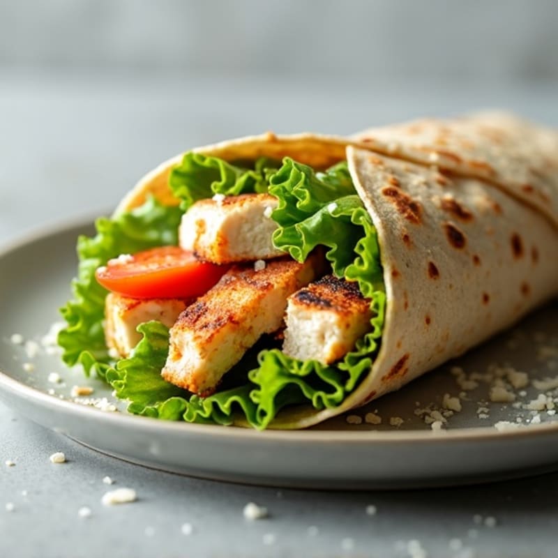 Crispy Grilled Chicken Caesar Wrap