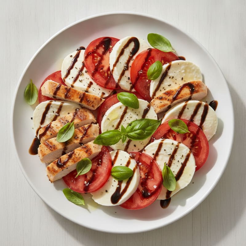 High-Protein Grilled Chicken Caprese Salad