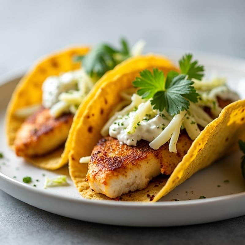 Crispy Baked Fish Tacos with Lime Slaw