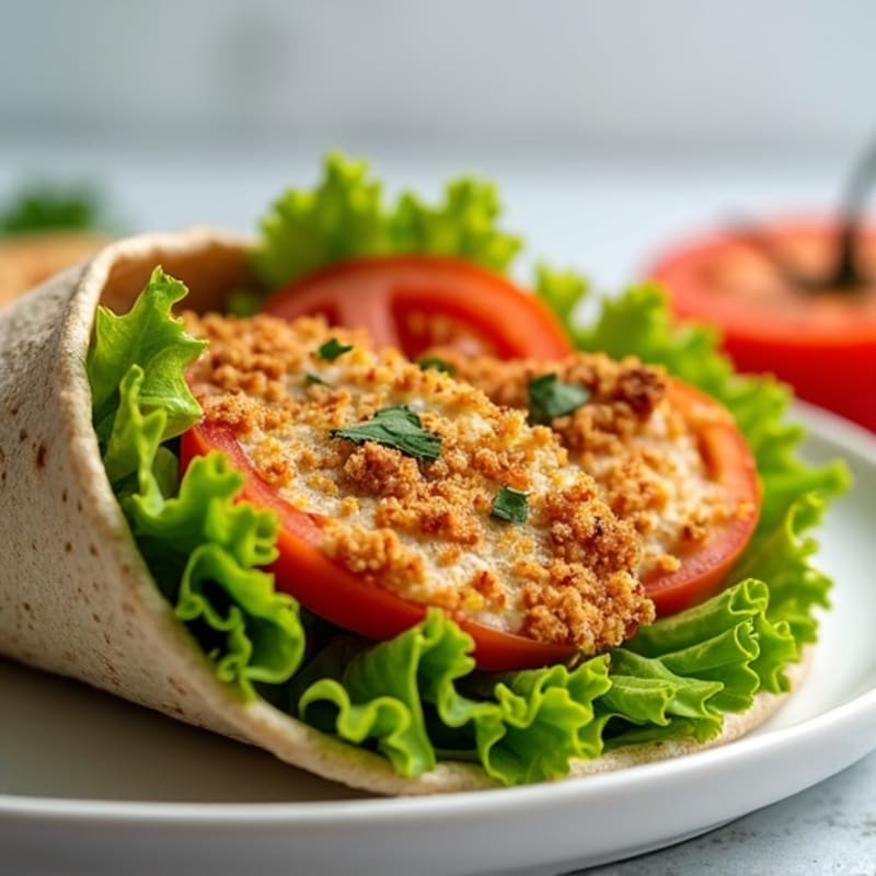 Crispy Baked Chicken Wrap with Herb Mayo