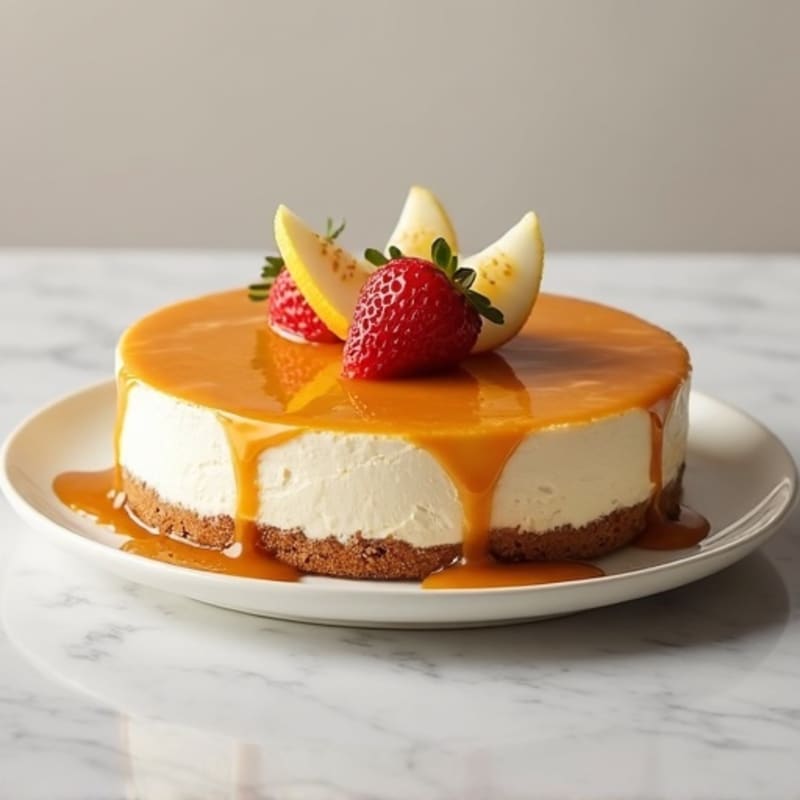 Protein-Packed Greek Yogurt Cheesecake with Date Caramel Drizzle