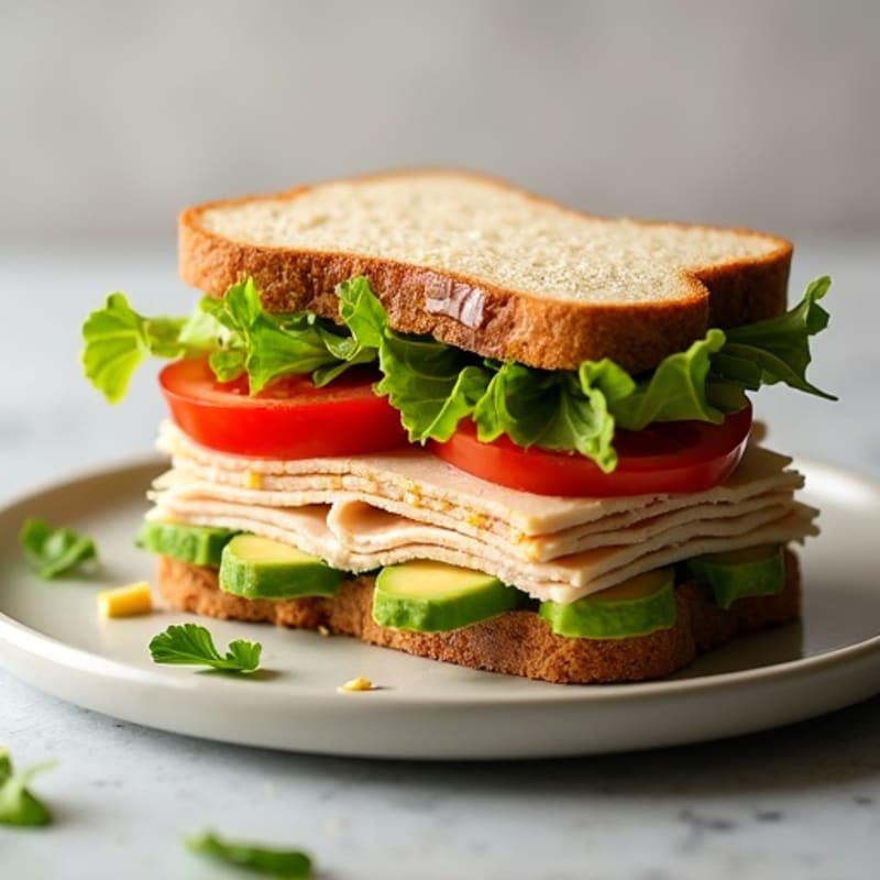 Stacked Turkey Club with Fresh Avocado