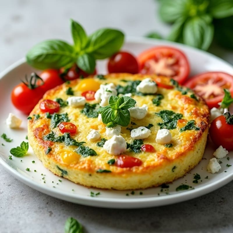 Fluffy Herb-Spinach Egg White Frittata