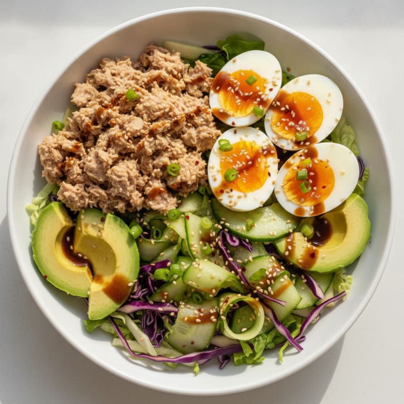 Asian Tuna and Egg Salad Bowl