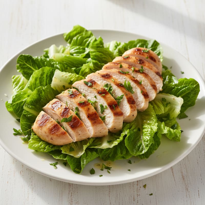 Grilled Chicken Breast over Crisp Romaine