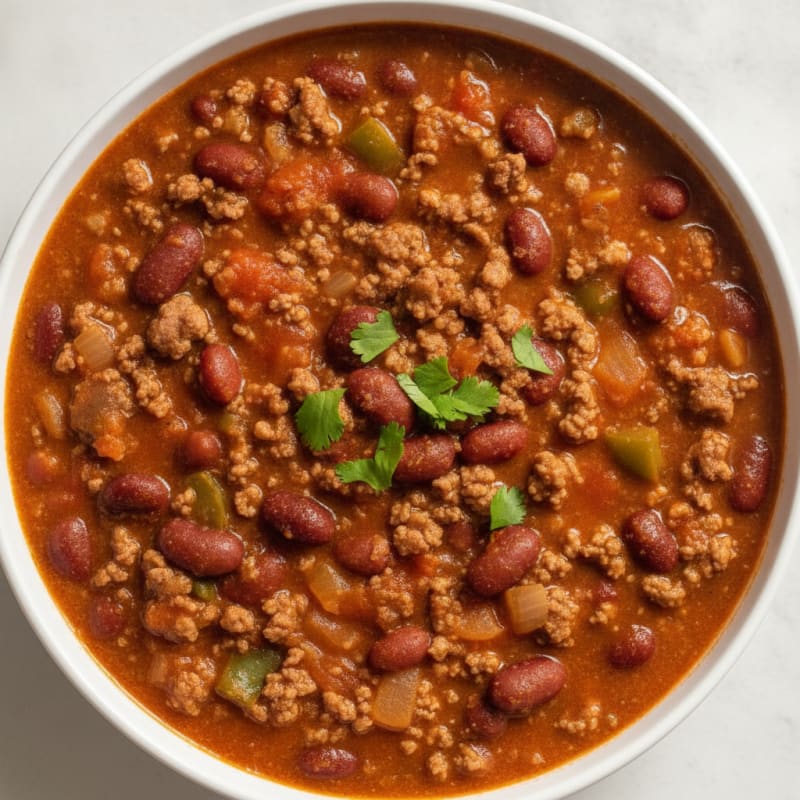 Savory Ground Beef and Bean Chili