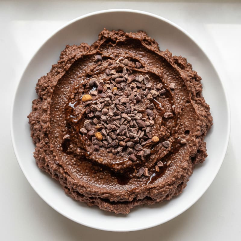 Silky Chocolate Protein Pudding with Chia Seeds