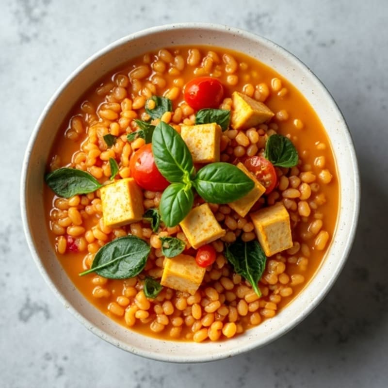 Creamy Coconut Red Lentil Curry Bowl
