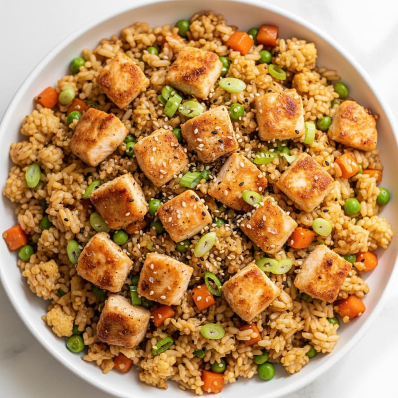 Crispy Sesame Chicken Fried Rice