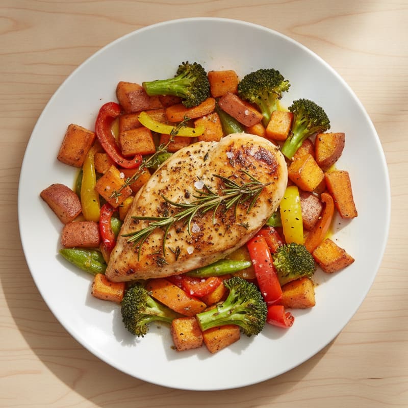 Herb-Roasted Chicken with Roasted Vegetables