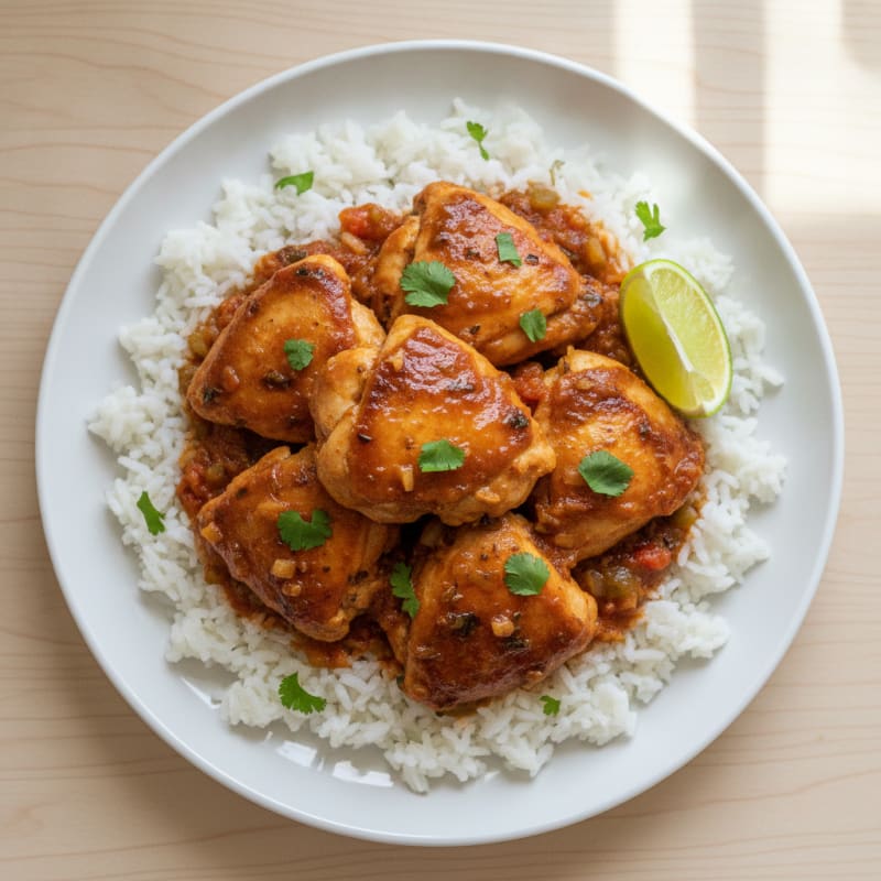 Dominican Braised Chicken and Rice