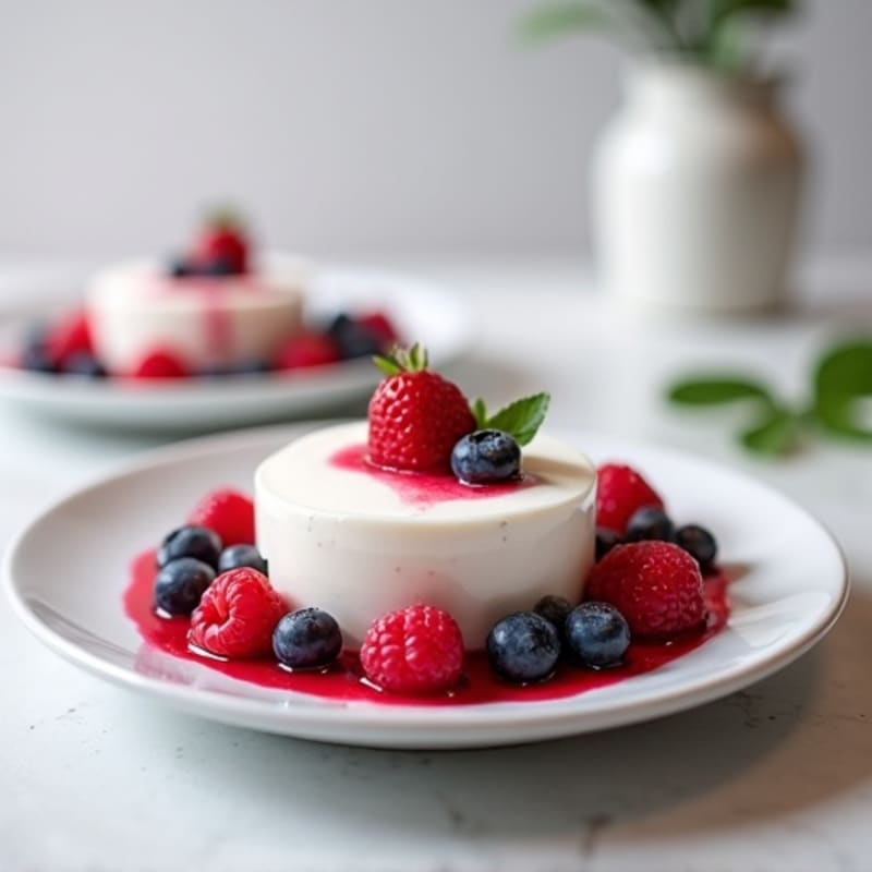 Greek Yogurt Protein Mousse with Berries
