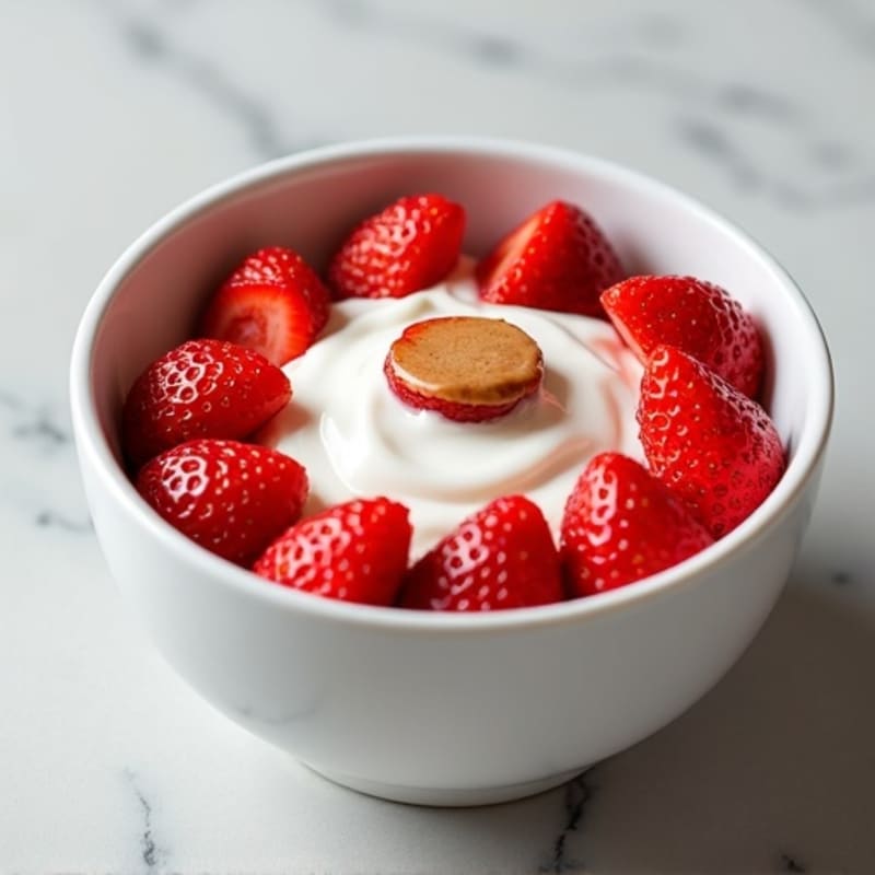 Protein-Packed Greek Yogurt Strawberry Shortcake Bowl