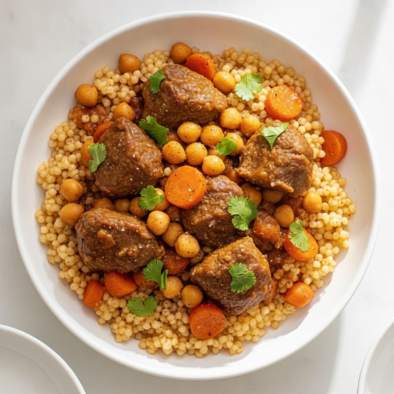 Moroccan Lamb Tagine with Pearl Couscous