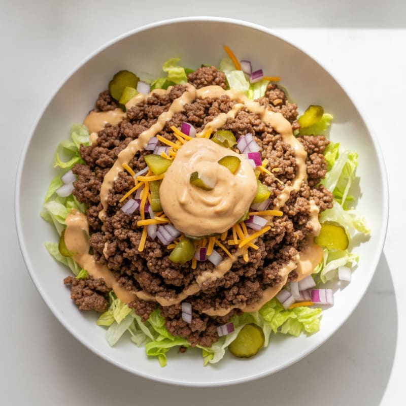 Big Mac Inspired Protein Bowl