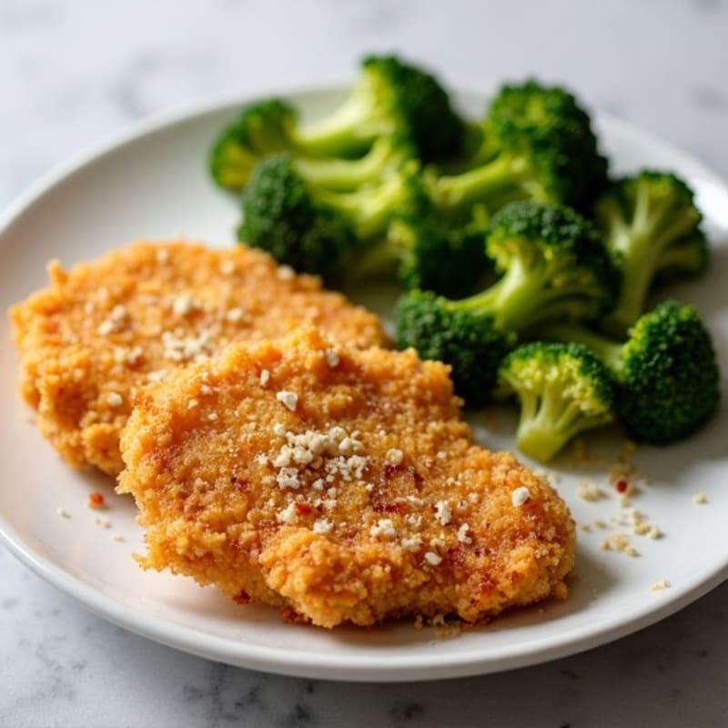 Crispy Baked Chicken Tenders with Roasted Broccoli