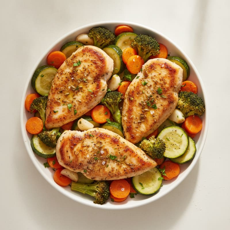 Garlic Herb Chicken with Roasted Vegetables