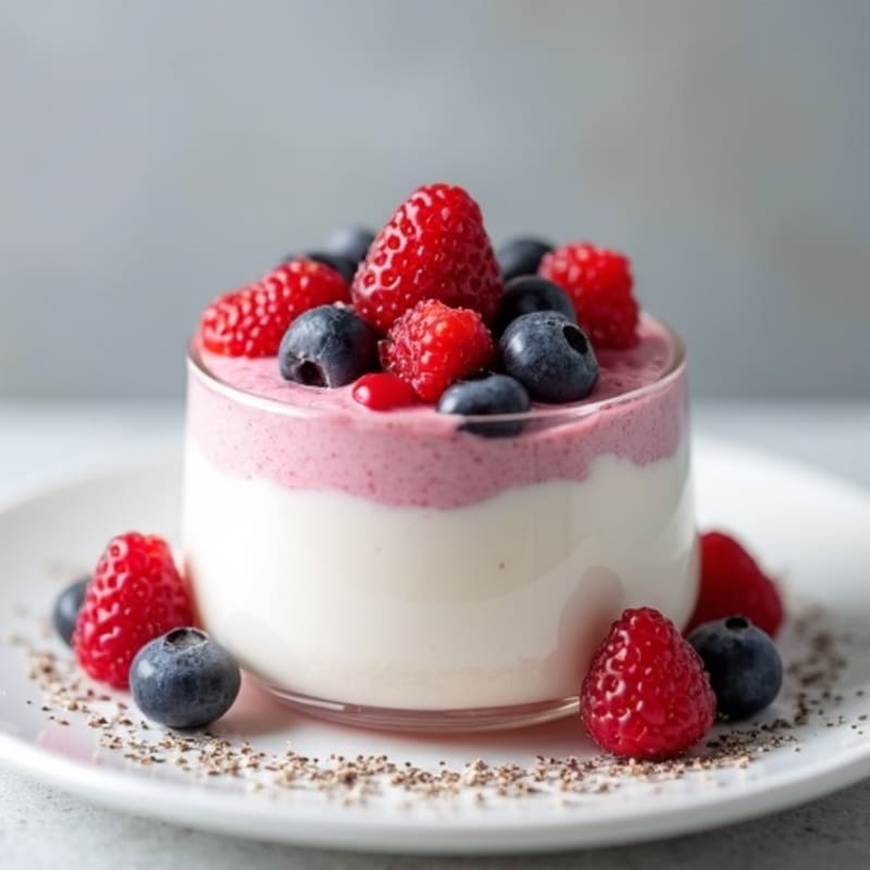 Creamy Greek Yogurt Protein Pudding with Berries