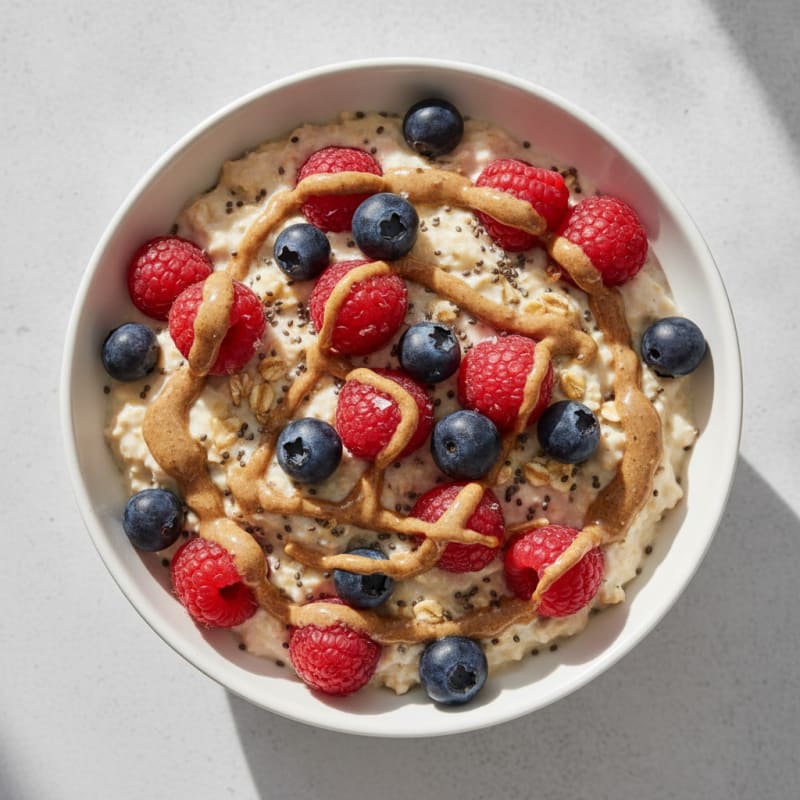 Vanilla Protein Berry Overnight Oats