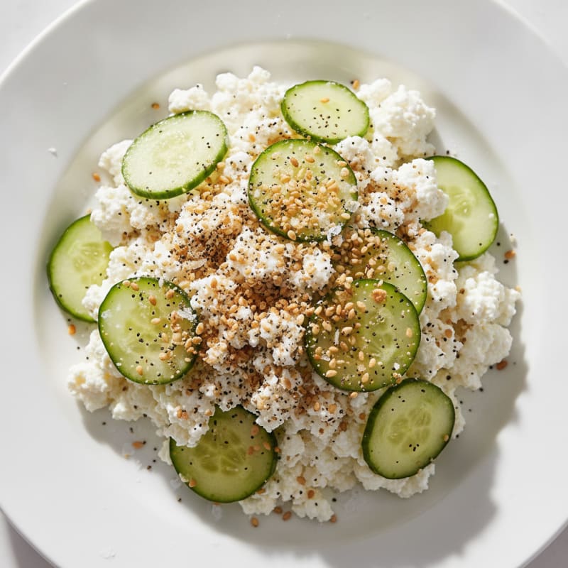 Cottage Cheese with Everything Bagel Seasoning