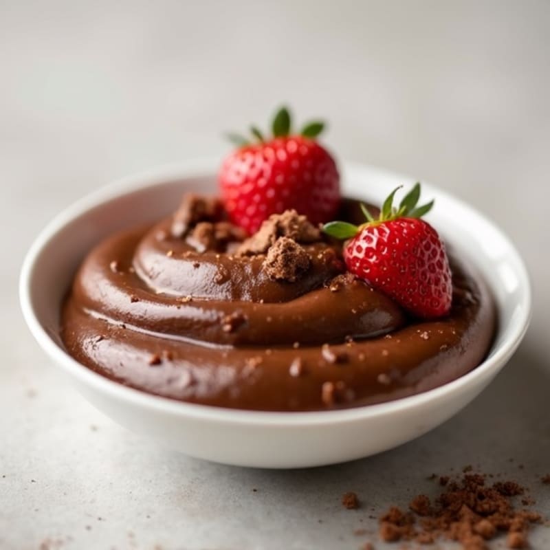 Silky Chocolate Protein Pudding with Almond Butter