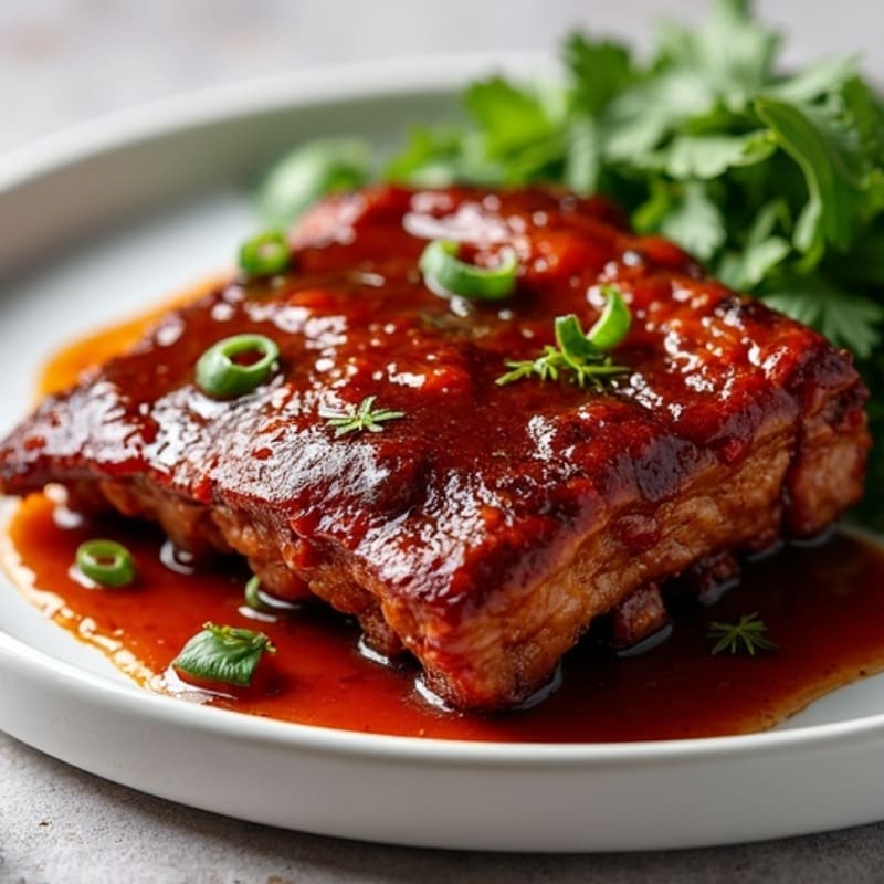 Slow-Roasted Pork Ribs with Homemade Sticky BBQ Sauce