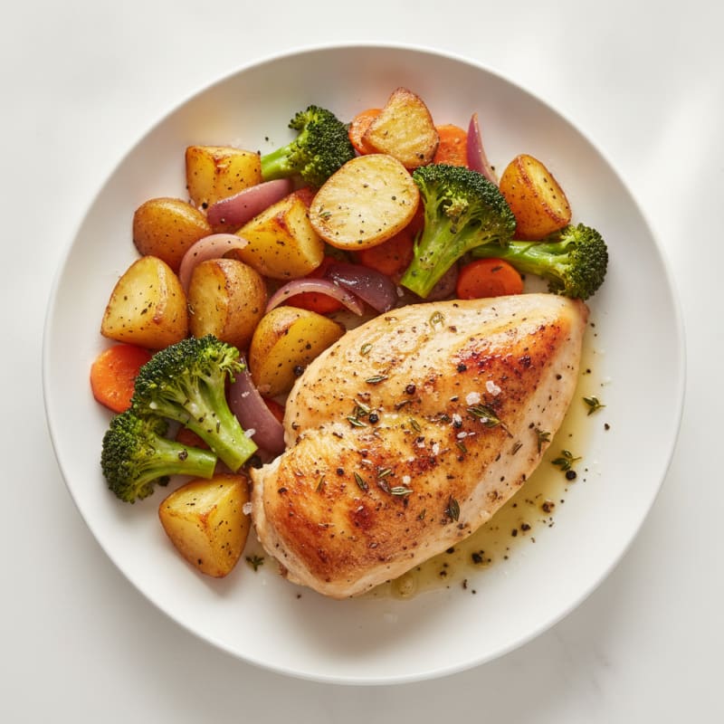 Herb-Roasted Chicken with Roasted Vegetables