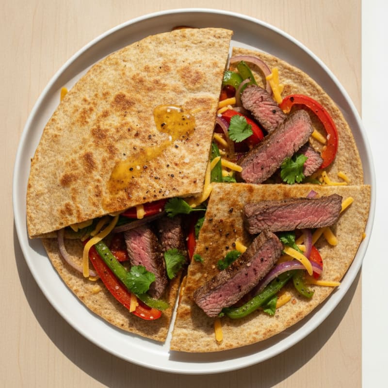 Pan-Seared Steak and Pepper Quesadillas