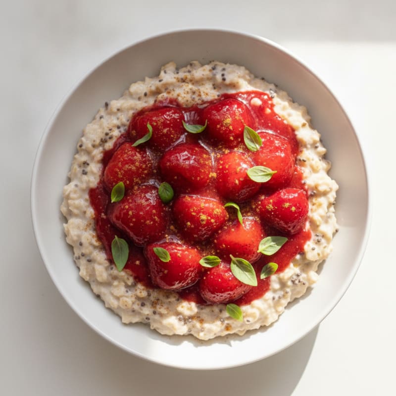 Strawberry Shortcake Overnight Oats