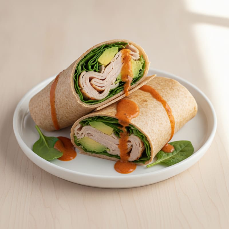 Spicy Turkey Avocado Ranch Wraps