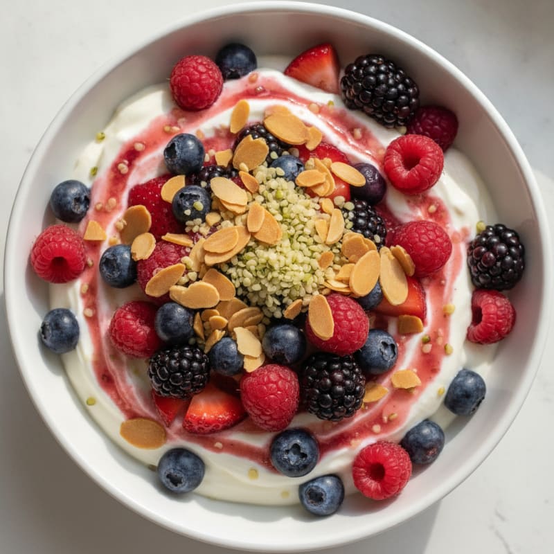 Creamy Greek Yogurt Protein Parfait with Mixed Berries