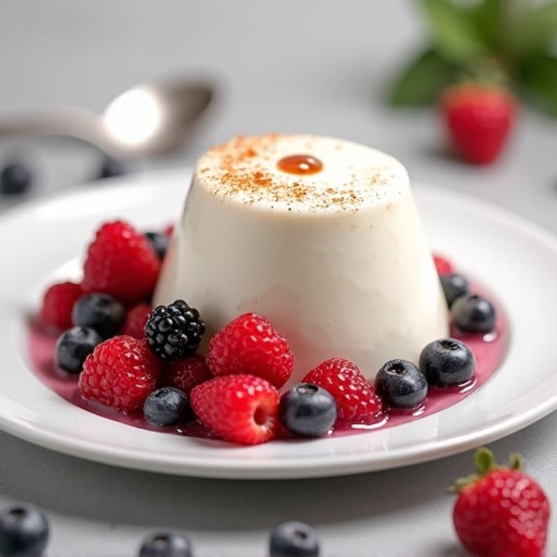 Silky Greek Yogurt Protein Mousse with Berries