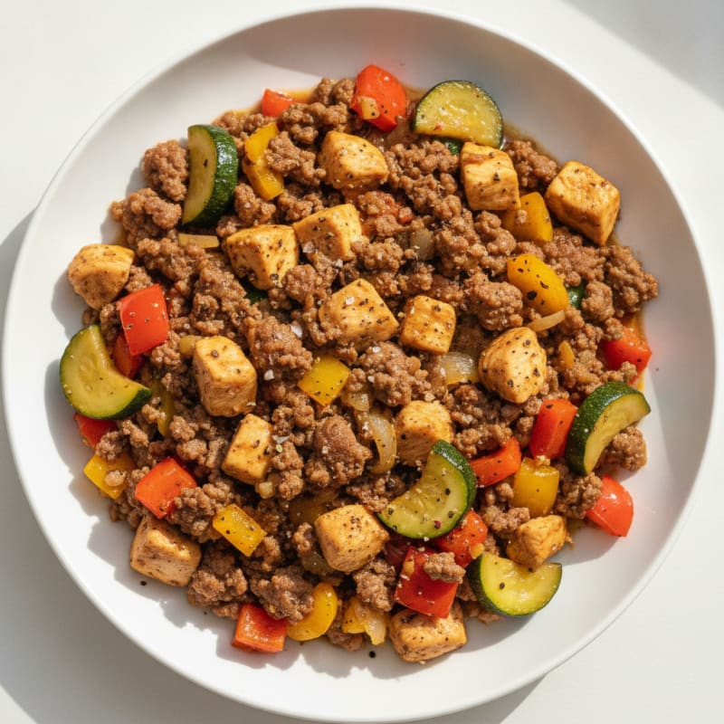 Savory Beef and Chicken Harvest Skillet