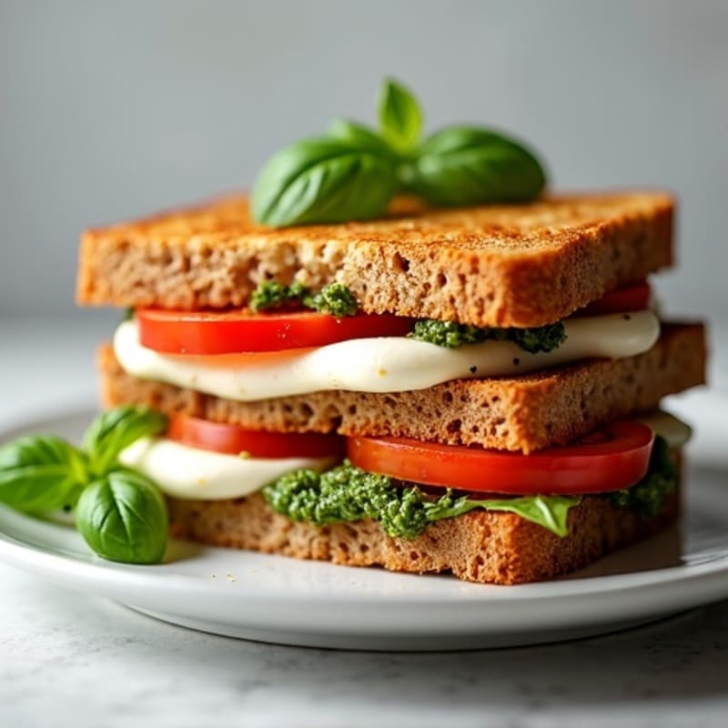 Fresh Mozzarella and Tomato Pesto Melt