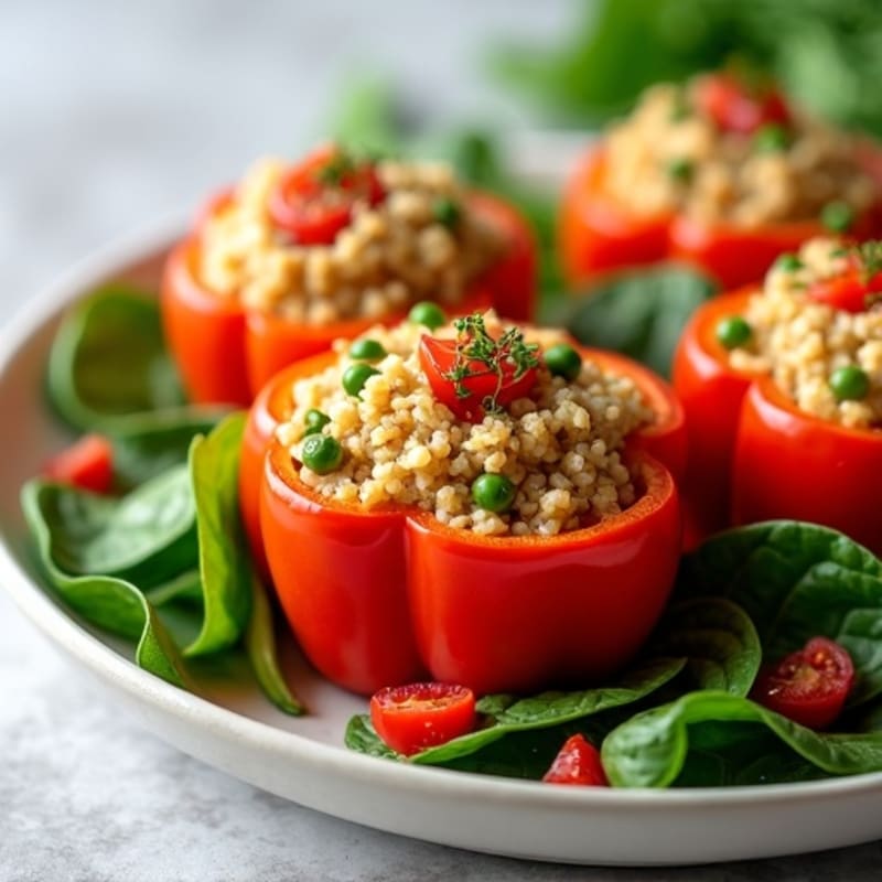 Baked Lean Ground Turkey Stuffed Bell Peppers