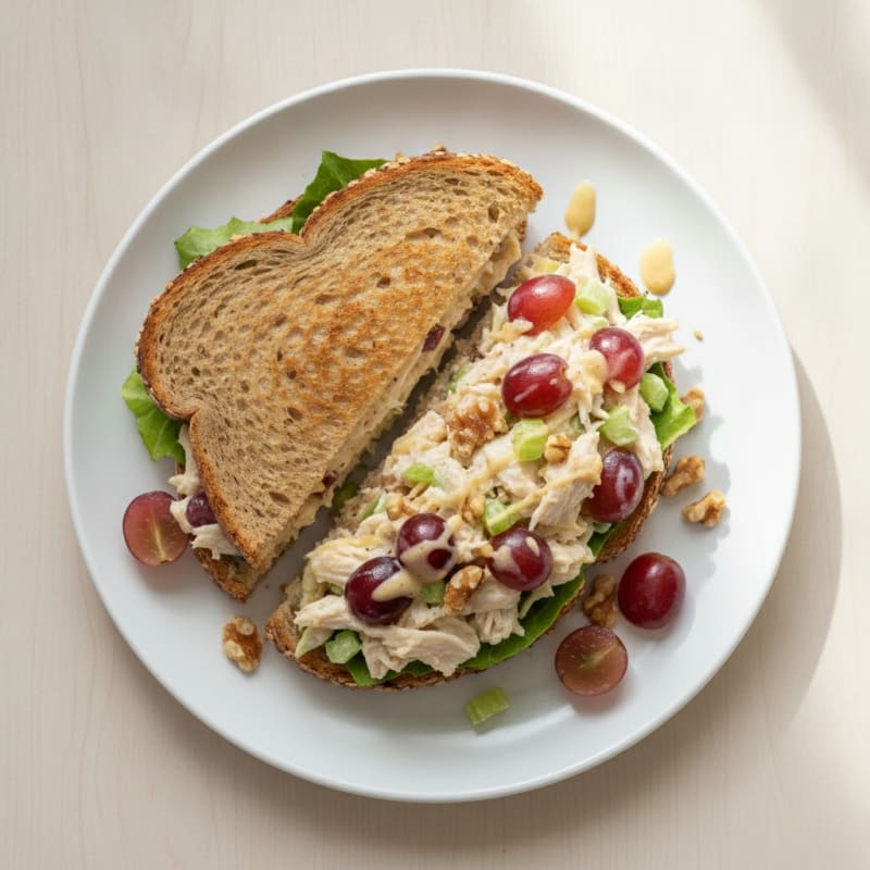 Chicken Salad Sandwich with Grapes